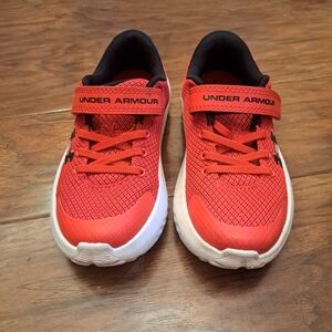 Size 12 Under Armour Kids Red Sneakers